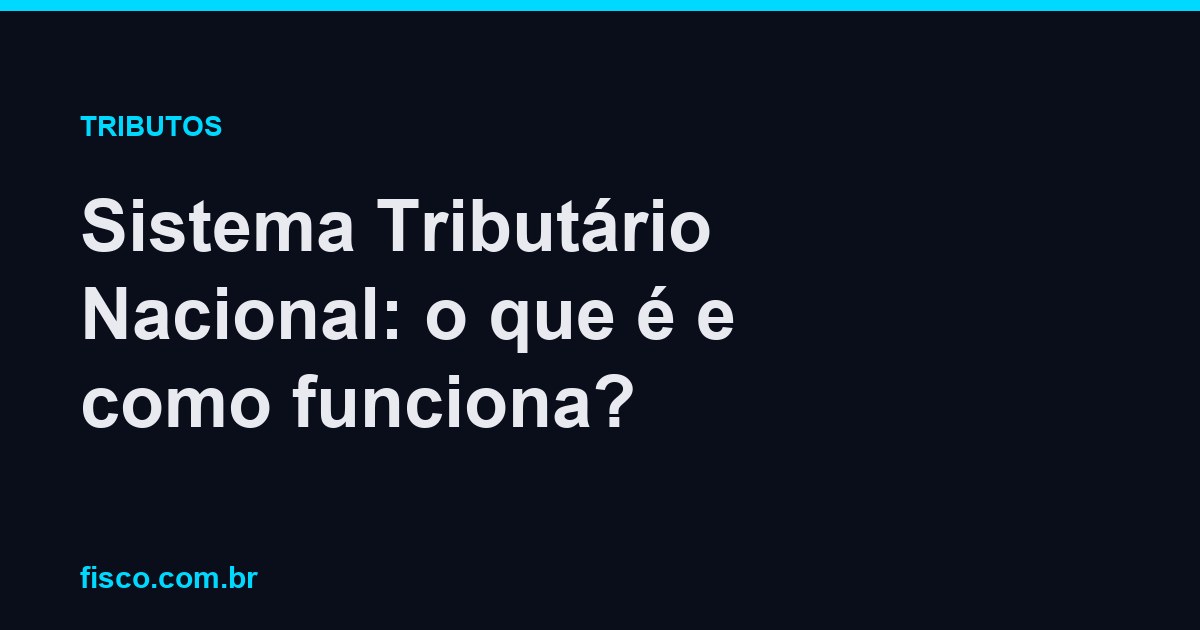 Sistema Tributário Nacional: o que é e como funciona?